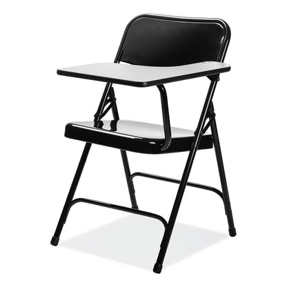 5200 Series Left-Side Tablet-Arm Folding Chair, Supports 480 lb, 17.25" Seat Height, Black, 2/Carton