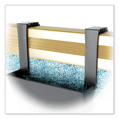 Two Break-Resistant Plastic Partition Brackets, For 2.63 to 4.13 Wide Partition Walls, Black, 2/Pack