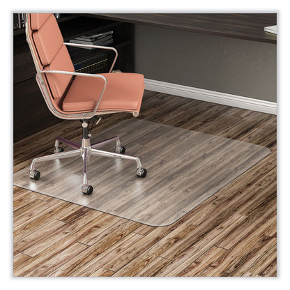 EconoMat Non-Studded All Day Use Chair Mat for Hard Floors, Rectangular, 45" x 53", Clear, Ships Flat