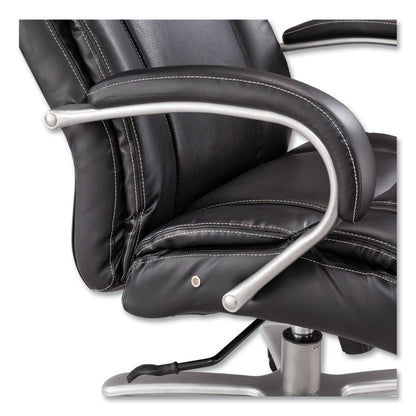 Lineage Big and Tall Mid Back Task Chair 28" Back, Supports Up to 400 lb, 21.5" - 25.25" Seat Height, Black Seat, Chrome Base