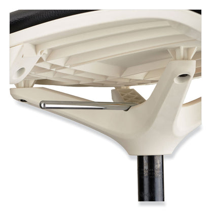 Shell Extended-Height Chair, Supports Up to 275 lb, 22" to 32" Seat Height, Black/White Seat, White Back, Black Base