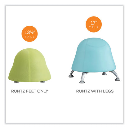Runtz Ball Chair, Backless, Supports Up to 250 lb, Baby Blue Vinyl Seat, Silver Base