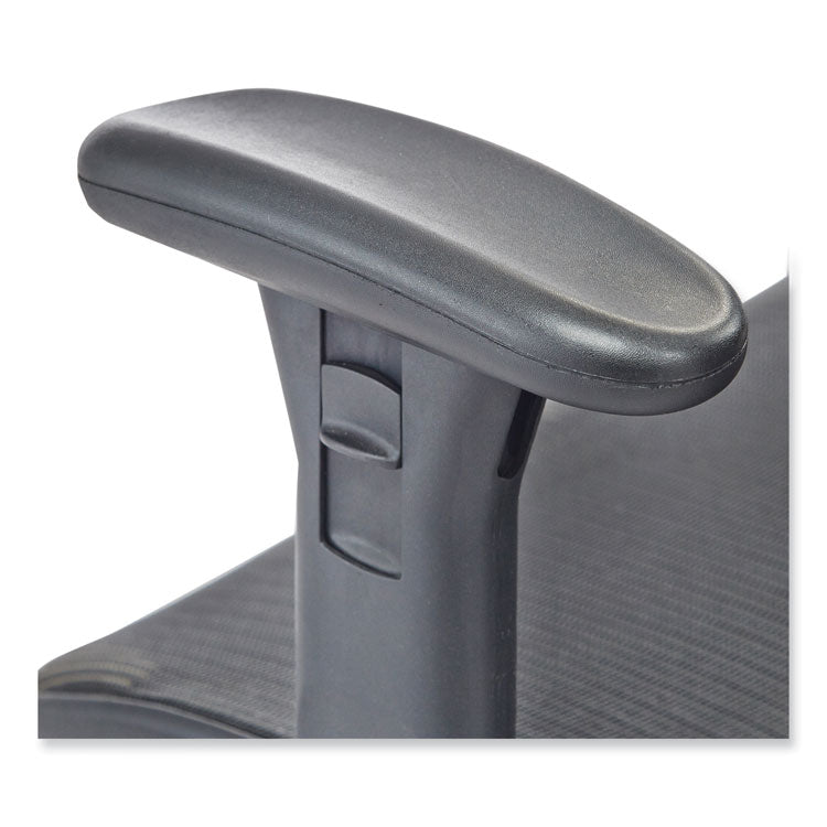 Lineage Big and Tall All-Mesh Task Chair, Supports Up to 400 lb, 19.5" to 23.25" Seat Height, Black Seat, Chrome Base