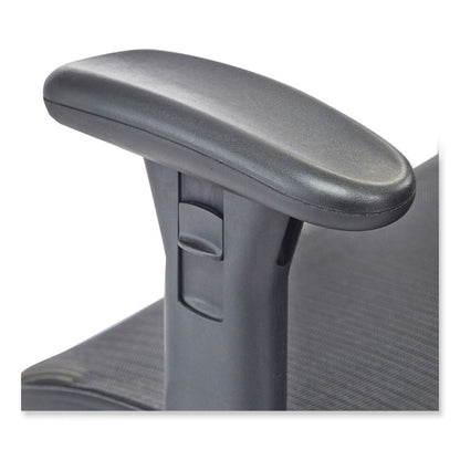 Lineage Big and Tall All-Mesh Task Chair, Supports Up to 400 lb, 19.5" to 23.25" Seat Height, Black Seat, Chrome Base