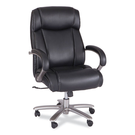 Lineage Big and Tall High Back Task Chair, Supports Up to 500 lb, 20.5" to 24.25" Seat Height, Black Seat, Chrome Base
