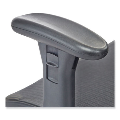 Lineage Big and Tall All-Mesh Task Chair, Supports Up to 400 lb, 19.5" to 23.25" Seat Height, Black Seat, Chrome Base