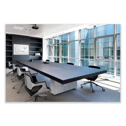 1 x 1 Grid Magnetic Whiteboard, 48.5" x 36.5", White/Gray Surface, Satin Aluminum Frame