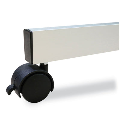 Reversible Magnetic Porcelain Whiteboard with Aluminum Frame, 53.25" x 72.25", White Surface, Satin Aluminum Frame