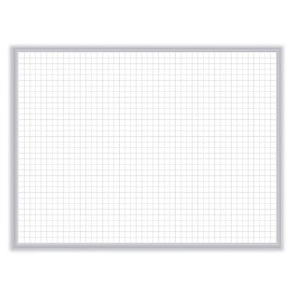 Non-Magnetic Whiteboard with Aluminum Frame, 120.63" x 48.63", White Surface, Satin Aluminum Frame