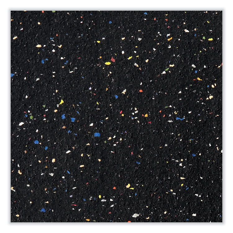 Aluminum-Frame Recycled Rubber Bulletin Boards, 60.5" x 36.5", Confetti Surface, Satin Aluminum Frame