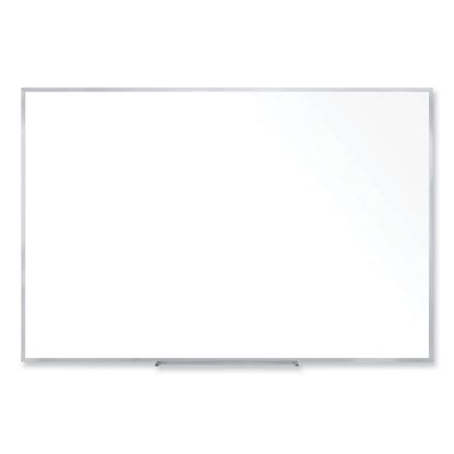 Non-Magnetic Whiteboard with Aluminum Frame, 72.63" x 48.47", White Surface, Satin Aluminum Frame