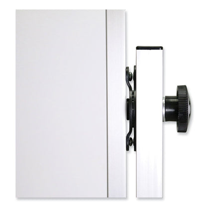 Reversible Magnetic Porcelain Whiteboard with Aluminum Frame, 101.25" x 78.25", White Surface, Satin Aluminum Frame