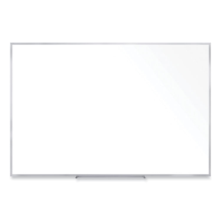 Non-Magnetic Whiteboard with Aluminum Frame, 96.63" x 48.47", White Surface, Satin Aluminum Frame