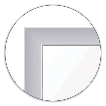 In/Out Magnetic Whiteboard, Personnel In/Out Tracking Chart, 96.5" x 48.5", White/Gray Surface, Satin Aluminum Frame