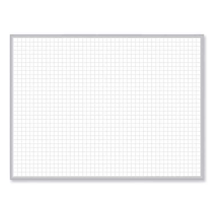 Non-Magnetic Whiteboard with Aluminum Frame, 48" x 35.81", White Surface, Satin Aluminum Frame