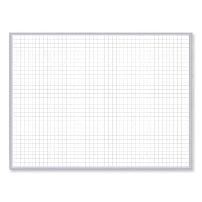Non-Magnetic Whiteboard with Aluminum Frame, 48" x 35.81", White Surface, Satin Aluminum Frame
