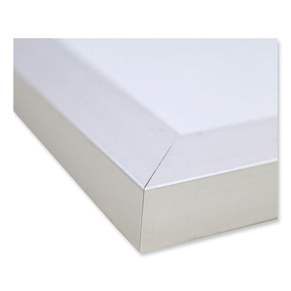 Magnetic Porcelain Whiteboard with Aluminum Frame, 72.5" x 48.5", White Surface, Satin Aluminum Frame