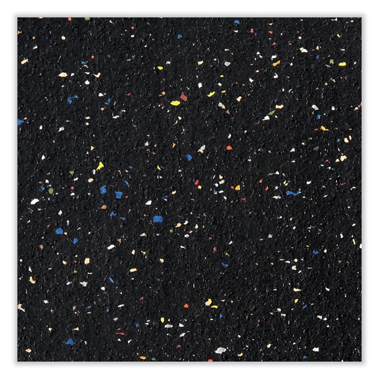 Aluminum-Frame Recycled Rubber Bulletin Boards, 144.5" x 48.5", Confetti Surface, Satin Aluminum Frame
