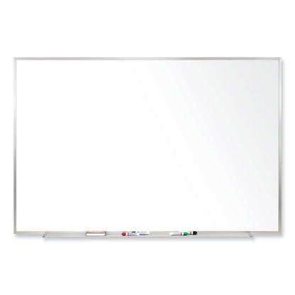 Magnetic Porcelain Whiteboard with Aluminum Frame, 48.5" x 36.5", White Surface, Satin Aluminum Frame