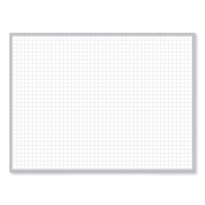 Magnetic Porcelain Whiteboard with Aluminum Frame, 36.5" x 60.5", White Surface, Satin Aluminum Frame