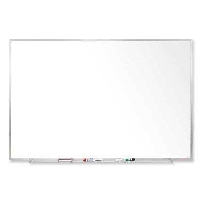 Magnetic Porcelain Whiteboard with Aluminum Frame, 36" x 24", White Surface, Satin Aluminum Frame