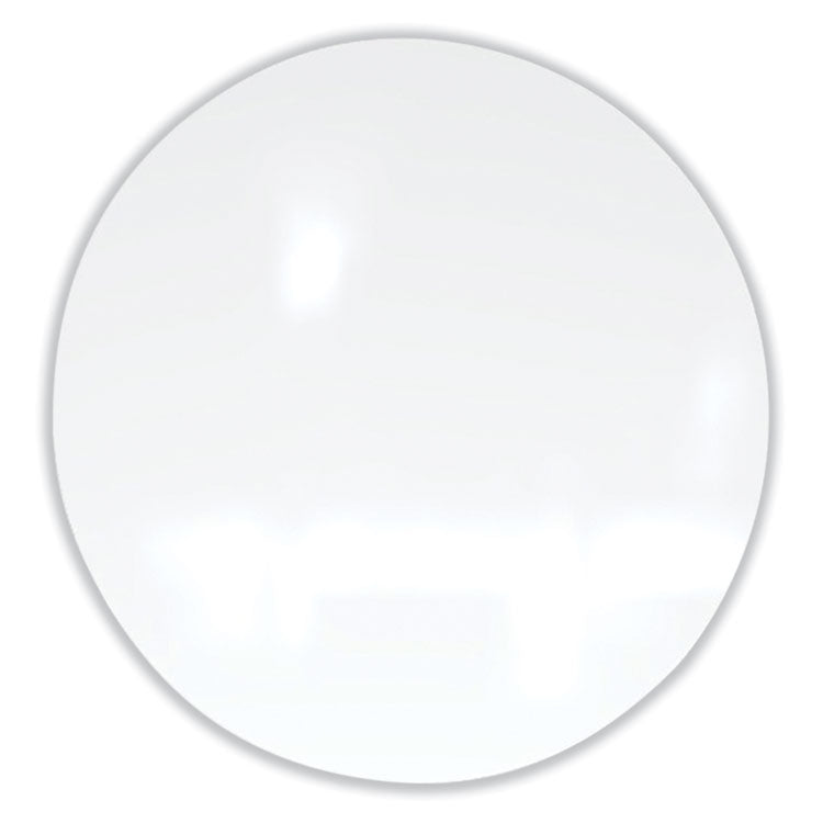 Coda Low Profile Circular Non-Magnetic Glassboard, 24" x 24", White Surface