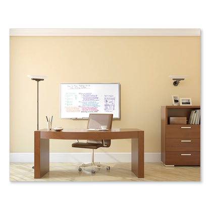 Non-Magnetic Whiteboard with Aluminum Frame, 48.63" x 48.47", White Surface, Satin Aluminum Frame