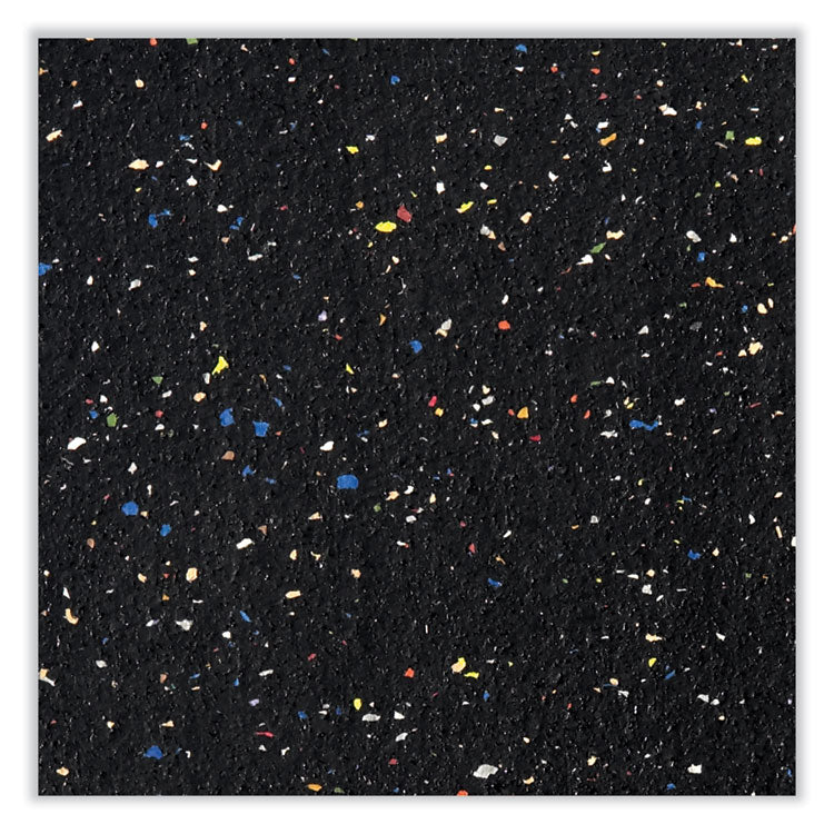 Aluminum-Frame Recycled Rubber Bulletin Boards, 72.5" x 48.5", Confetti Surface, Satin Aluminum Frame