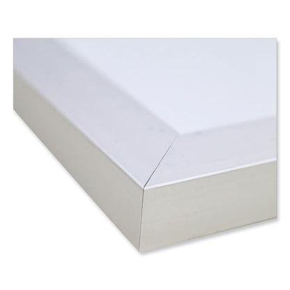 Magnetic Porcelain Whiteboard with Aluminum Frame, 36.5" x 60.5", White Surface, Satin Aluminum Frame