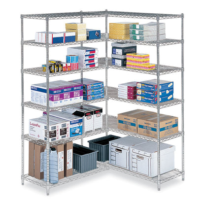 Industrial Extra Shelf Pack, 36w x 24d x 1.5h, Steel, Metallic Gray, 2/Pack