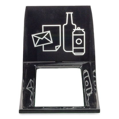 Mixx Recycling Center Lid, Topper Style, 9.87w x 19.87d x 0.62h, Black
