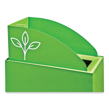 Mixx Recycling Center Lid, Topper Style, 9.87w x 19.87d x 0.62h, Green