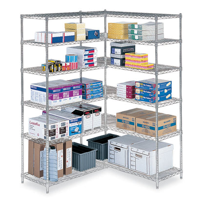 Industrial Extra Shelf Pack, 48w x 18d x 1.5h, Steel, Metallic Gray, 2/Pack