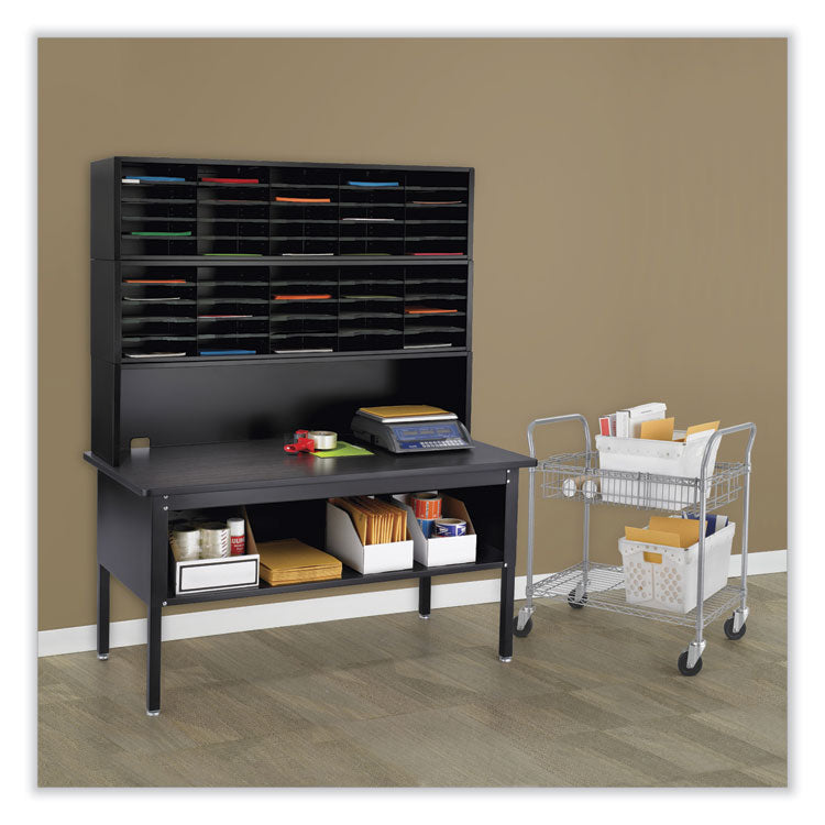 E-Z Sort Sorter Module, 20 Compartments, 57.5 x 13 x 14.25, Black