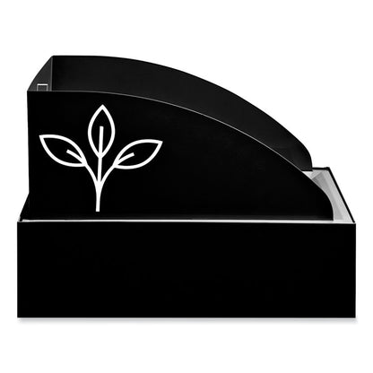 Mixx Recycling Center Lid, Topper Style, 9.87w x 19.87d x 0.62h, Black
