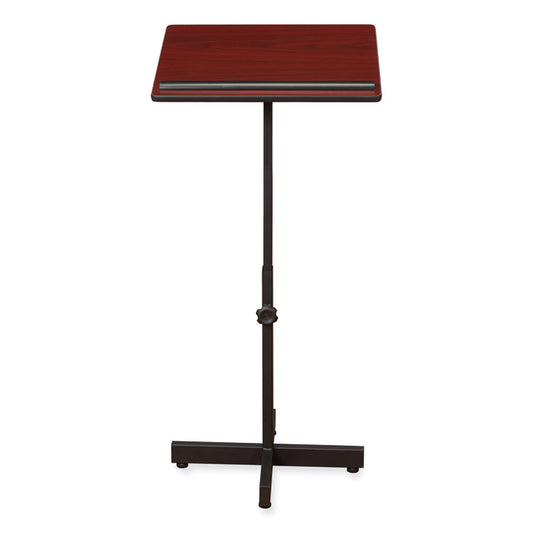 Portable Presentation Lectern Stand, 20 x 18.25 x 44, Mahogany