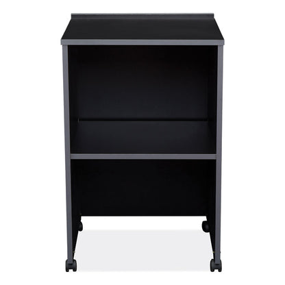 AV Cart/Lectern Base, 21.12 x 17.5 x 33.75, Black
