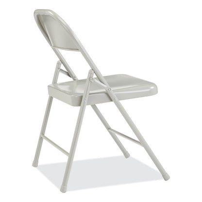 900 Series All-Steel Folding Chair, Supports Up to 250 lb, 17.75" Seat Height, Gray Seat, Gray Back, Gray Base, 4/Cartpn