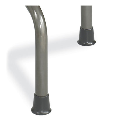 Diesel Low Base Stool, Backless, Supports Up to 250 lb, 16" to 22" Seat Height, Black Seat, Pewter Base