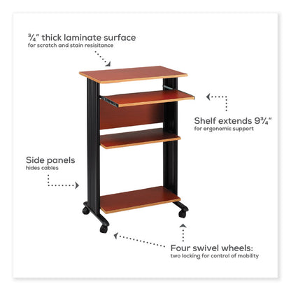 Muv Standing Desk, 29.5" x 22" x 45", Cherry