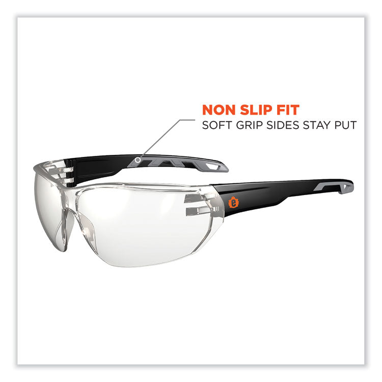 Skullerz Vali Frameless Safety Glasses, Fog-Off Technology, Frameless, Clear Single I/O Lens