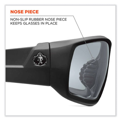 Skullerz Odin Safety Glasses, Fog-Off Technology, Matte Black Full Frame, Clear Dual I/O Lens