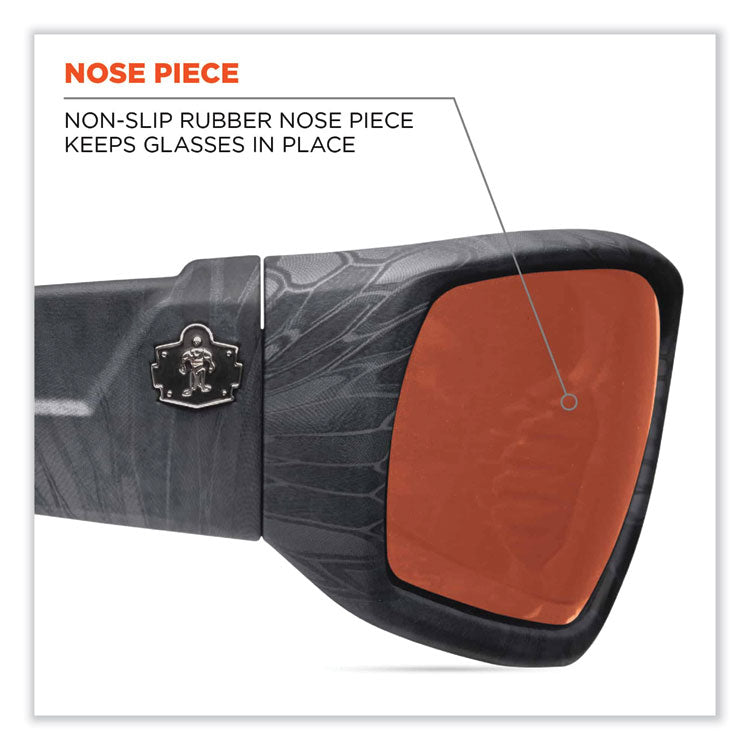 Skullerz Odin Safety Glasses, Black Full Frame, Copper Dual Lens