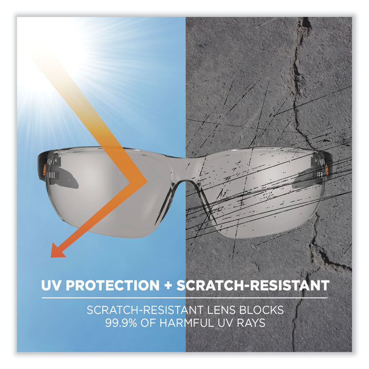 Skullerz Vali Frameless Safety Glasses, Fog-Off Technology, Frameless, Clear Single I/O Lens