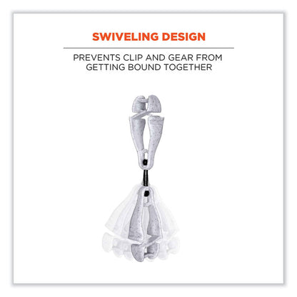 Squids 3420 Dual Clip Swivel Glove Clip Holder, 1 x 0.6 x 5.5, Acetal Copolymer, Granite