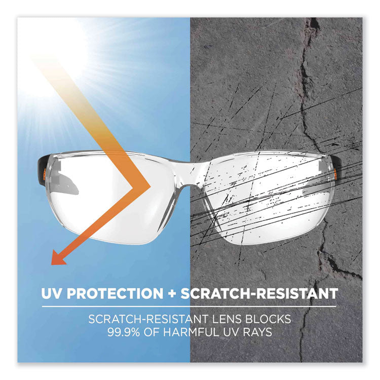 Skullerz Vali Frameless Safety Glasses, Frameless, Clear Single Lens