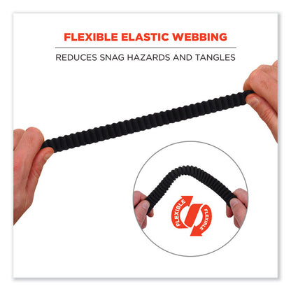 Squids 3105 Tool Lanyard with Aluminum Carabiner + Cinch-Loop, 15 lb Max Working Capacity, 32" to 48" Long, Black
