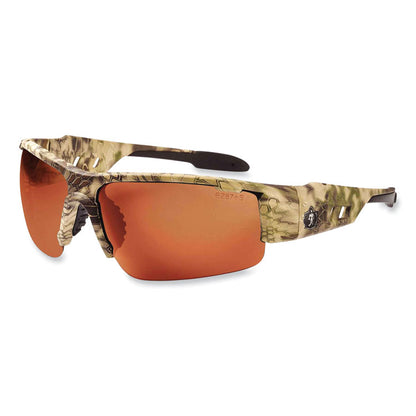 Skullerz Dagr Safety Glasses, Kryptek Highlander Half Frame, Polarized Copper Single Lens