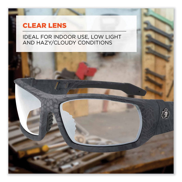Skullerz Odin Safety Glasses, Kryptek Typhon Full Frame, Clear Dual Lens