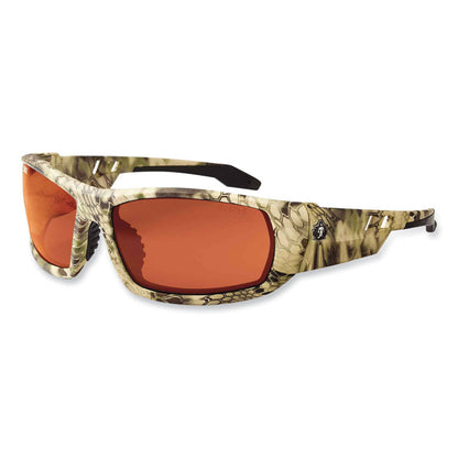 Skullerz Odin Safety Glasses, Kryptek Highlander Full Frame, Polarized Copper Dual Lens